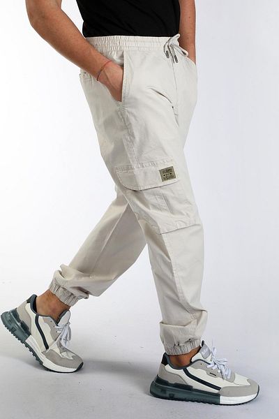 Lee Cooper Мъжки плетени панталони Zargo, цвят Stone