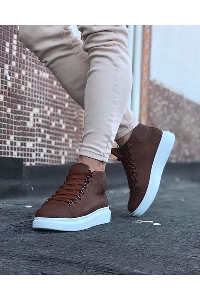 aradimtaradim Wagoon Wg032 Tan Lace-Up Sneakers Half Ankle Boots