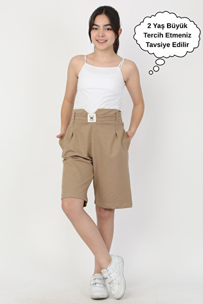 ASYAKİDS CLUB Κοριτσίστικο καλοκαιρινό χτενισμένο βαμβακερό αθλητικό κάπρι με...