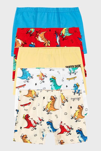 Lela Patterned Stretch Cotton 5 Pack Boxer Boy Boxer 6651005Dıno