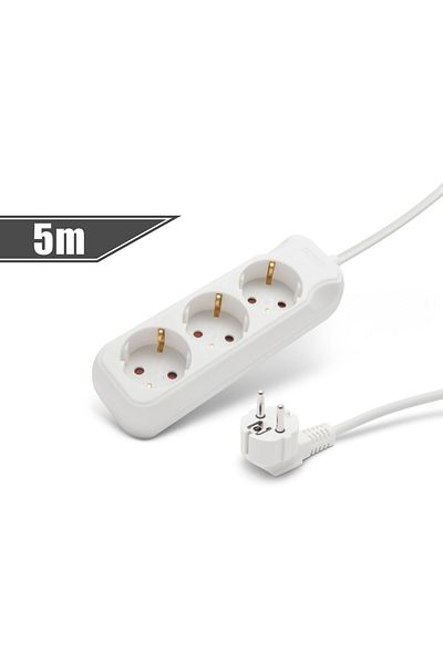 OEM Delight - Extension cord 3 sockets, 5 m