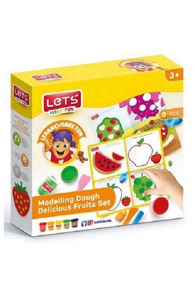 Lets 9 Piece Play Dough Delicious Fruits Set (L9009)