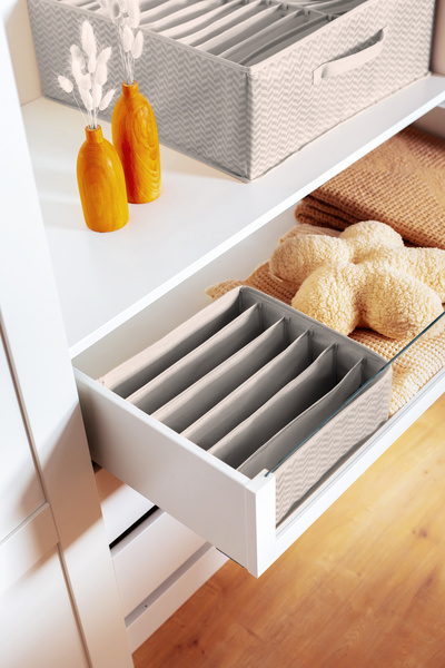 Serstil 6-Section Drawer Interfon Dizi Clothing Organizer 28X28X12Cm