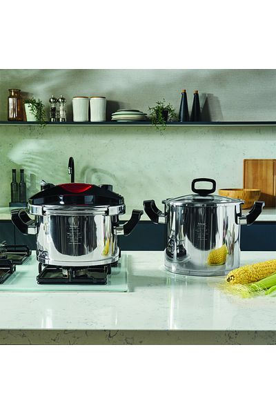 Hisar Monaco Joy Induction Base Pressure Cooker Set 4-7 Lt. Black