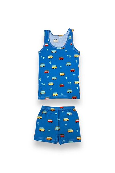 Erdenay Tekstil Patterned Boys' Athlete Shorts Set