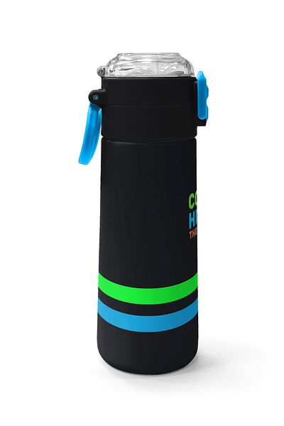 Coral High Kids Black Straw and Direct Drinking Steel Thermos 500 ml 31929