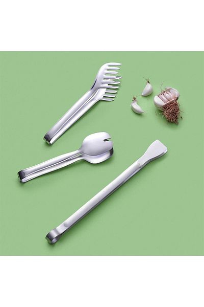 Hisar Tulip 3 Piece Serving Tongs Set