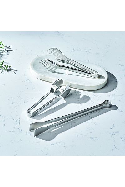 Hisar Tulip 3 Piece Serving Tongs Set