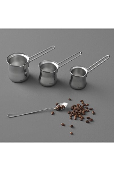 Hisar Mercury 4 Parça Çelik Cezve Takımı