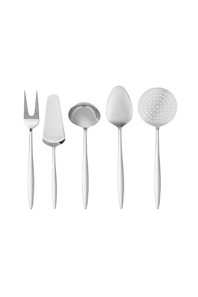 Hisar Mercury 5 Piece Steel Serving Set
