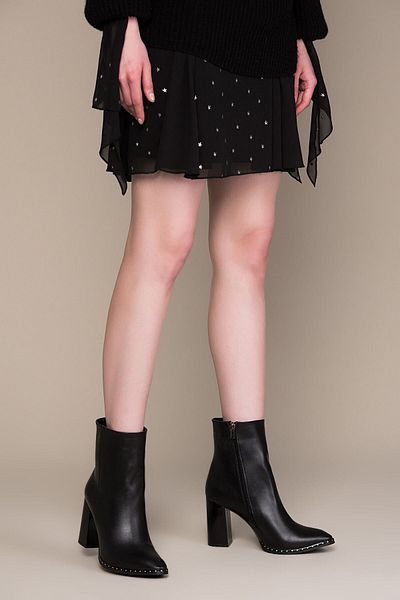Fox Shoes Μαύρα γυναικεία μποτάκια C654088209