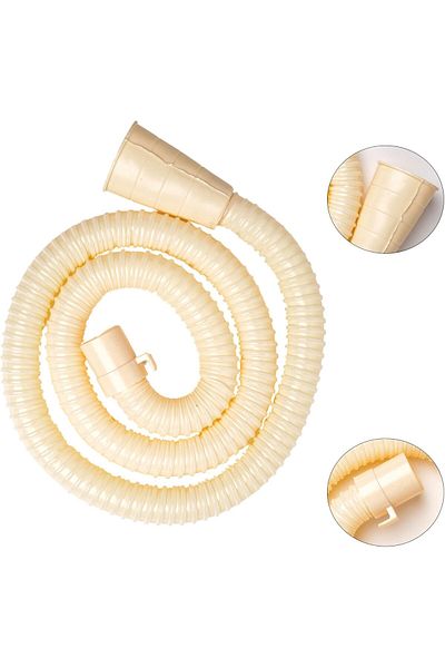 Reef Universal Washing Machine Drain Hose – Flexible Corrugated Extension, 2 Metres, Beige