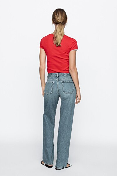 Massimo Dutti Düşük bel straight fit jean