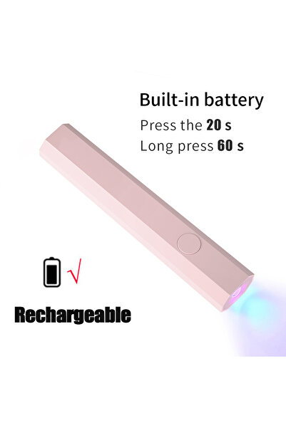 Choice5 مجفف أظافر محمول من YIKOOLIN قابل لإعادة الشحن عبر منفذ USB، لون وردي...