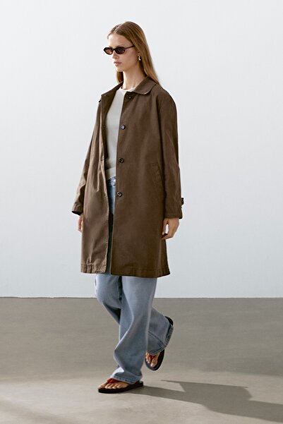 Massimo Dutti Pamuklu trençkot