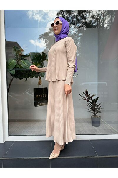 Invee Üçgen Fitilli Triko Tunik Fondoten