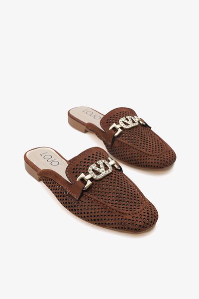 LOJO Women's Buckle Casual Slippers Astor