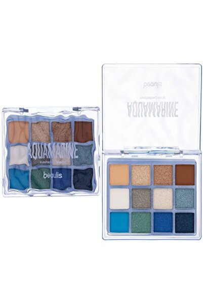 beaulis 12 Lİ Göz Makyajı Aquamarine Far Paleti Mat ve ışıltılı bitişli Eyesh...