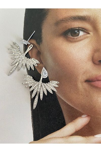 Pinery Jewels Famous Brand Mers'I Drop Stone Phoenix Earrings Pair