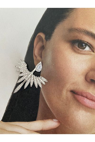 Pinery Jewels Famous Brand Mers'I Drop Stone Phoenix Earrings Pair