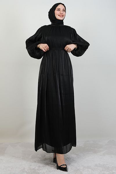 GİYZAMİLA Lidya Hijab Φόρεμα Μαύρο