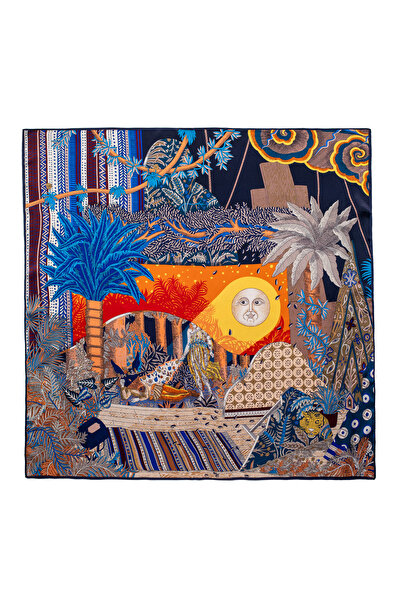 CASHMERE AND SİLK MAWLANA Eșarfă 100% mătase (90X90)