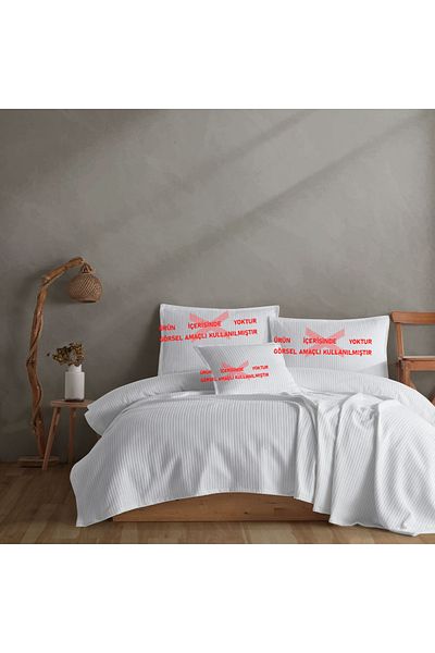 Lief Home مفرش سرير متعدد الأغراض مصنوع من القطن بنسبة 100%| 220x230