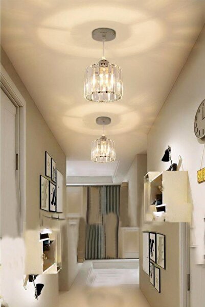 İstanbul Avize Sarkıt Tekli Gümüş Y-12 (PLAF.TESİSAT)kristal Taşlı Avize