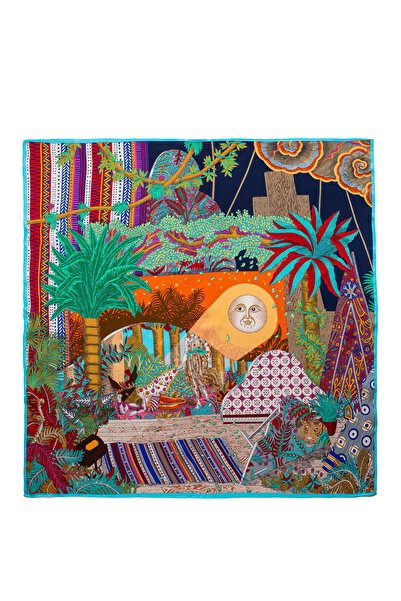 CASHMERE AND SİLK MAWLANA Eșarfă 100% mătase (90X90)