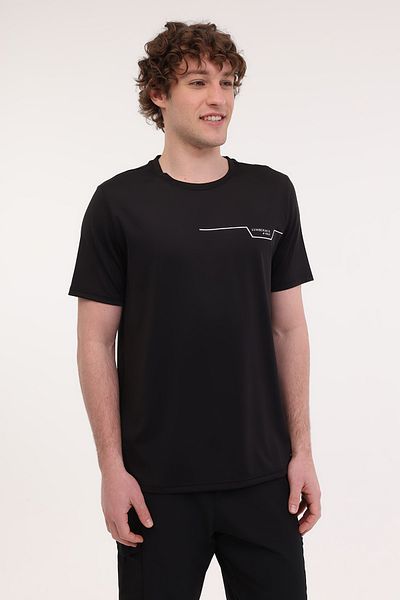 lumberjack ml Renato 11ıtl1019 5fx Μαύρο ανδρικό κοντομάνικο μπλουζάκι