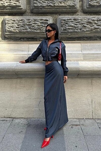 Lijuri Daniel Faux Leather Bomber Jacket Suit 9940