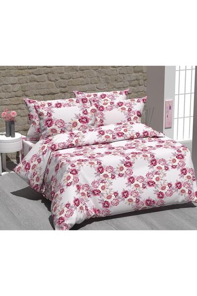 LilaMOON Sunrise Pink Flower Bračni Pamuk kom Set posteljine