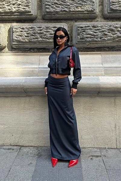 Lijuri Daniel Faux Leather Bomber Jacket Suit 9940