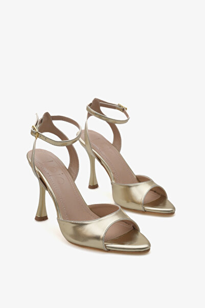 LOJO Pantofi de damă cu vârf ascuțit, cu curele la gleznă, cu toc deschis, leron