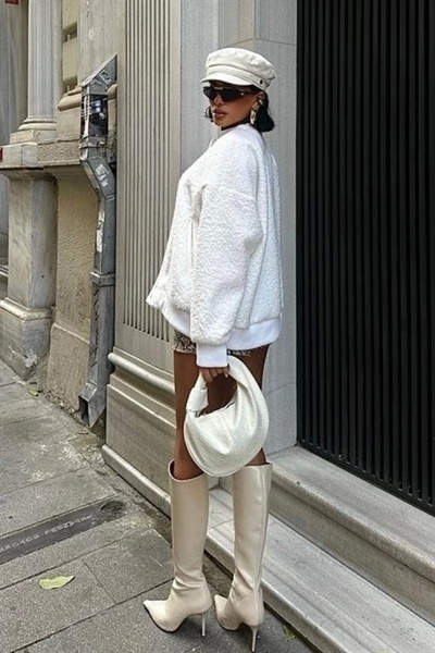 THE VOLER Μπουφάν Bomber με κοτσιδωτή επένδυση από γούνα 6120