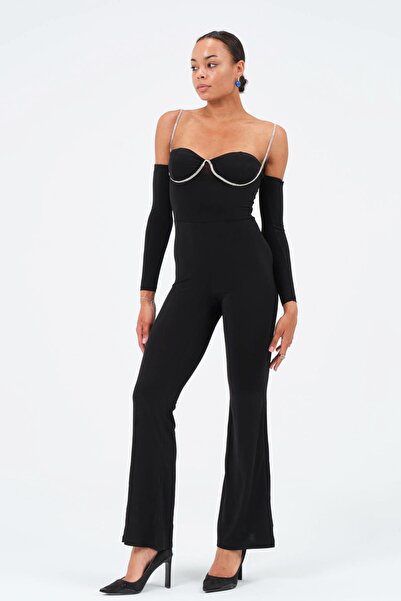 LAST POINT LİFE فستان بذلة بحزام حجري