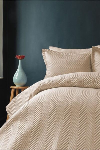 İssimo Home İssimo Simply Bedspread Set Beige Single