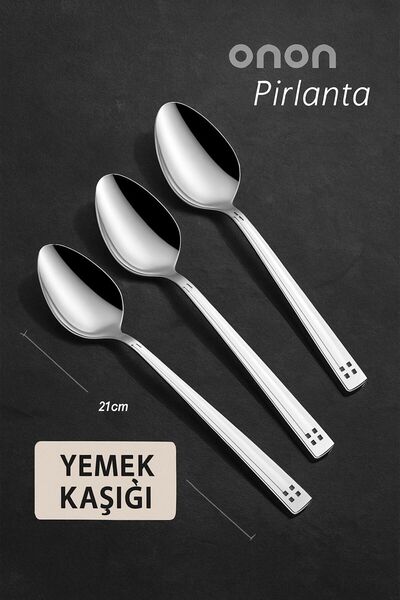 on-on Pırlanta Yemek Kaşık 6'lı 18/10