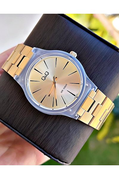 Q&Q Men's Metal Band Wristwatch