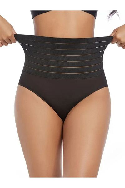 MİSTİRİK Buturo Model Abdominal and Belly Enhancing Elastic Waist Large Size Panties Corset Black Color
