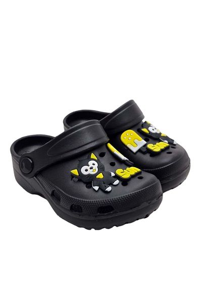 wakawakakidsstore Figured Black Kids Booties Slippers
