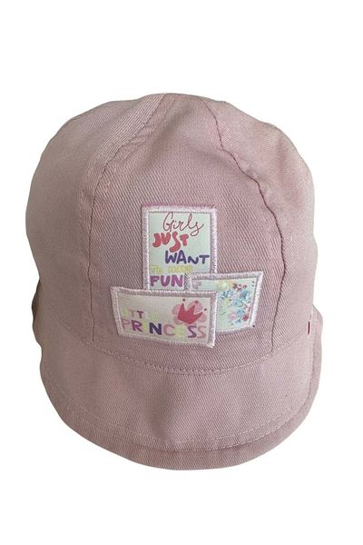 wakawakakidsstore Pink "Little Princess" and "Girls Just Want Fun" Patch Embroidered Baby Girl Hat