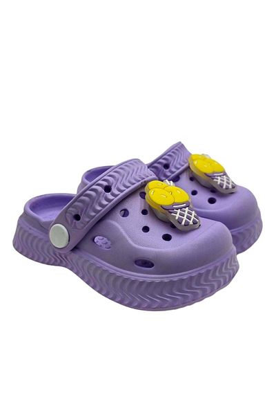 wakawakakidsstore Ice Cream Figured Non-Slip Sole Children's Slippers - Lilac