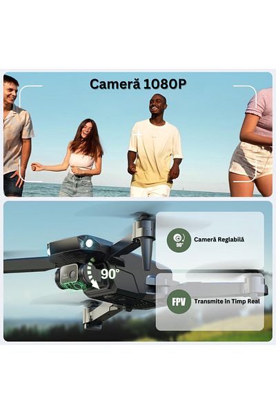 Velixo Hs290 Drone, 1080p Cam, Wifi, Auto Return, Optical Flow, 24 Min, Foldable, Usb, Bag, 2 Batteries