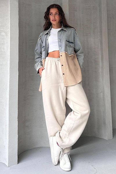 ZAROLİ Cămașă cu detalii din denim semi-vechit