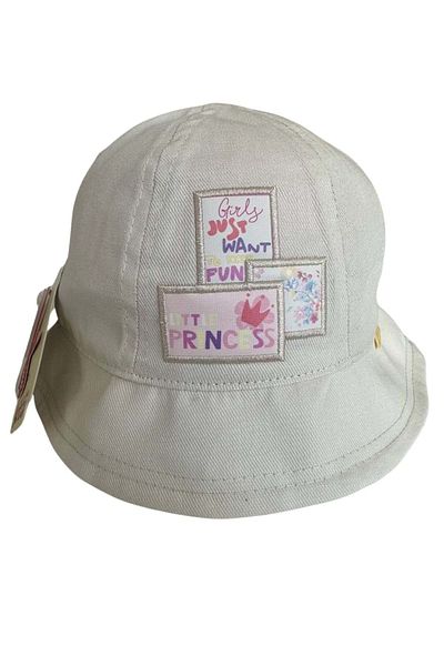 wakawakakidsstore Pink "Little Princess" and "Girls Just Want Fun" Patch Embroidered Baby Girl Hat