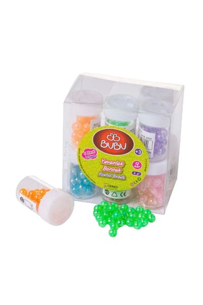 Bubu Bu-bu Beads Στρογγυλές 12 mm 6 Χρώματα -bn0002 12 Τεμάχια