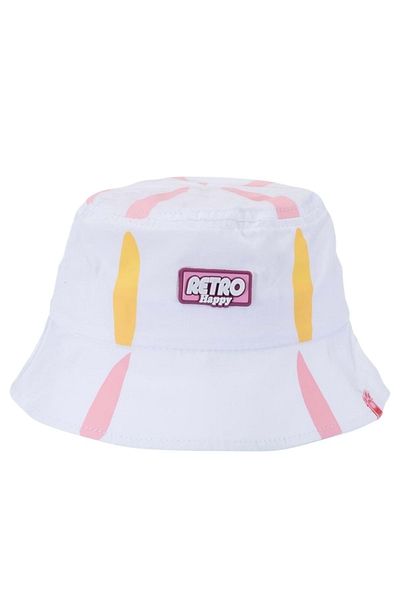 wakawakakidsstore Retro Happy" Written Baby Girl Bucket Hat