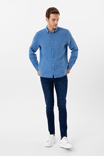 SÜVARİ Cămașă dreaptă obișnuită cu manșetă în colț