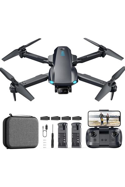 Velixo Hs290 Drone, 1080p Cam, Wifi, Auto Return, Optical Flow, 24 Min, Foldable, Usb, Bag, 2 Batteries